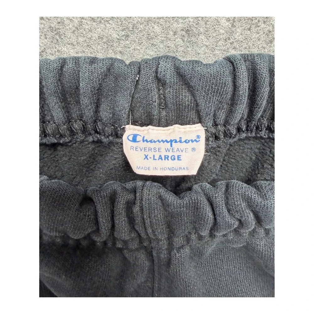 Vintage Champion Reverse Weave Sweatpants Mens XL Black Fleece Joggers Logo 90s